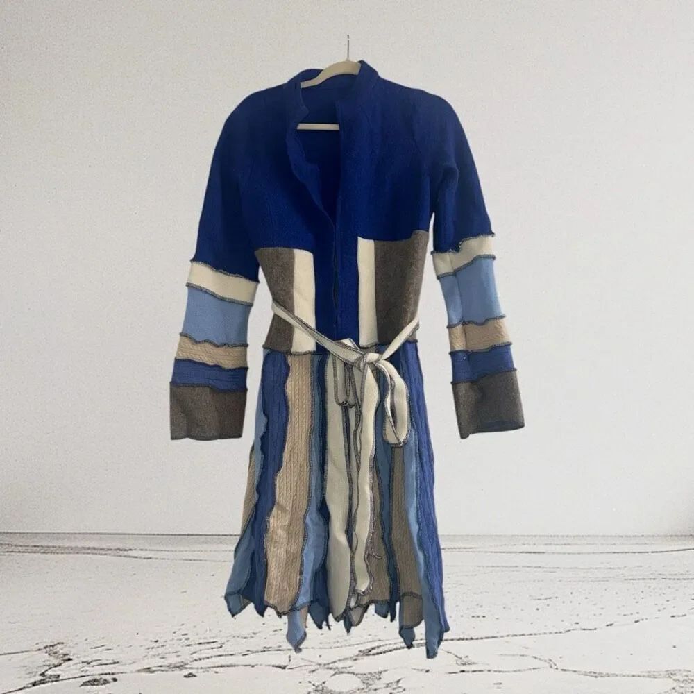 ✨Patchwork Colorblock Long Sz Medium Cardigan Sweater✨